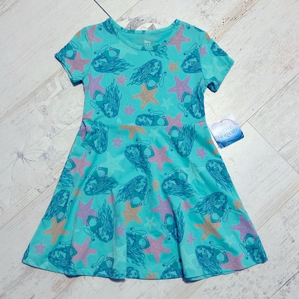 Disney Little Mermaid knit dress size 5T NWT